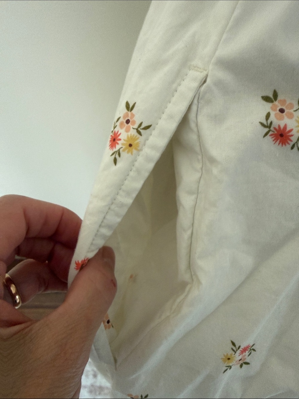 White Floral Tie-Front Midi Dress - Picture 5 of 6